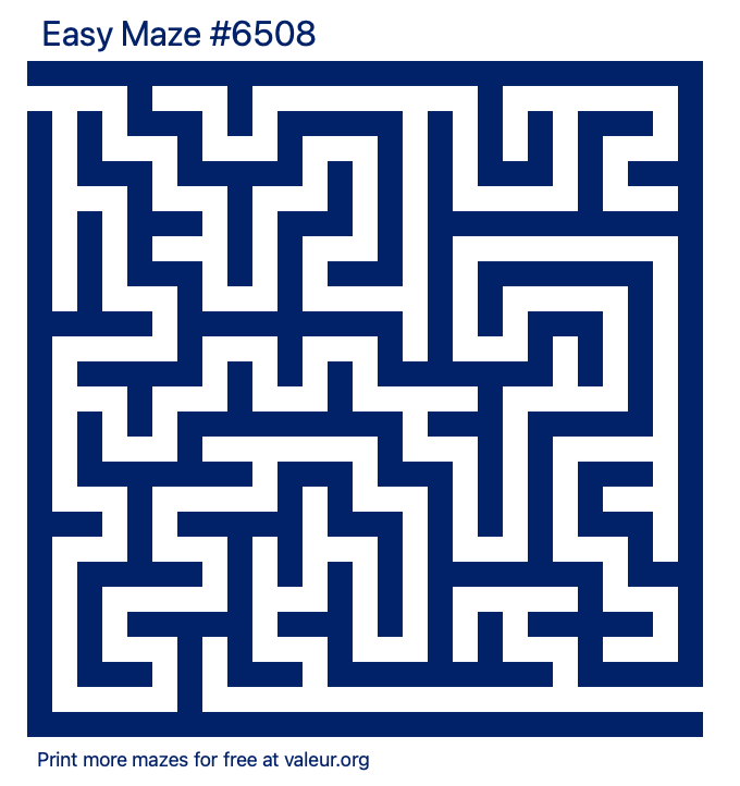 Free Printable Easy Maze number 6508