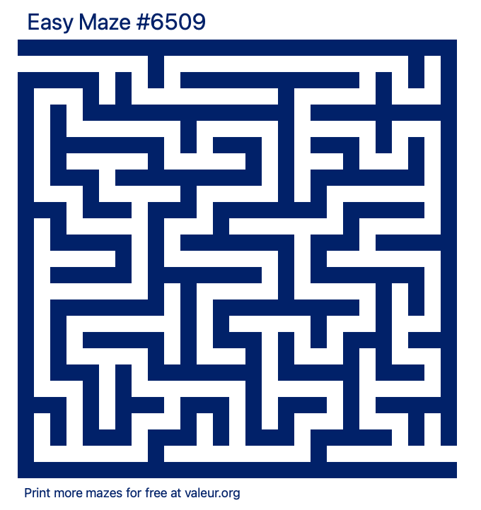 Free Printable Easy Maze number 6509