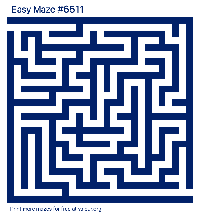 Free Printable Easy Maze number 6511