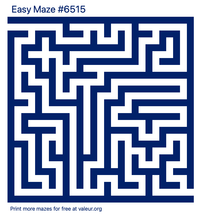 Free Printable Easy Maze number 6515