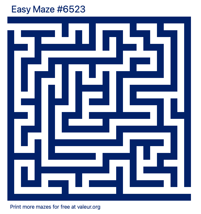 Free Printable Easy Maze number 6523