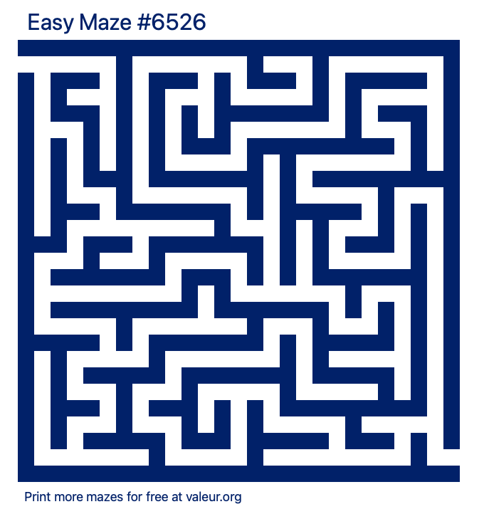 Free Printable Easy Maze number 6526