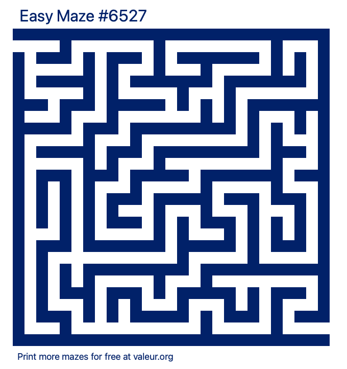 Free Printable Easy Maze number 6527