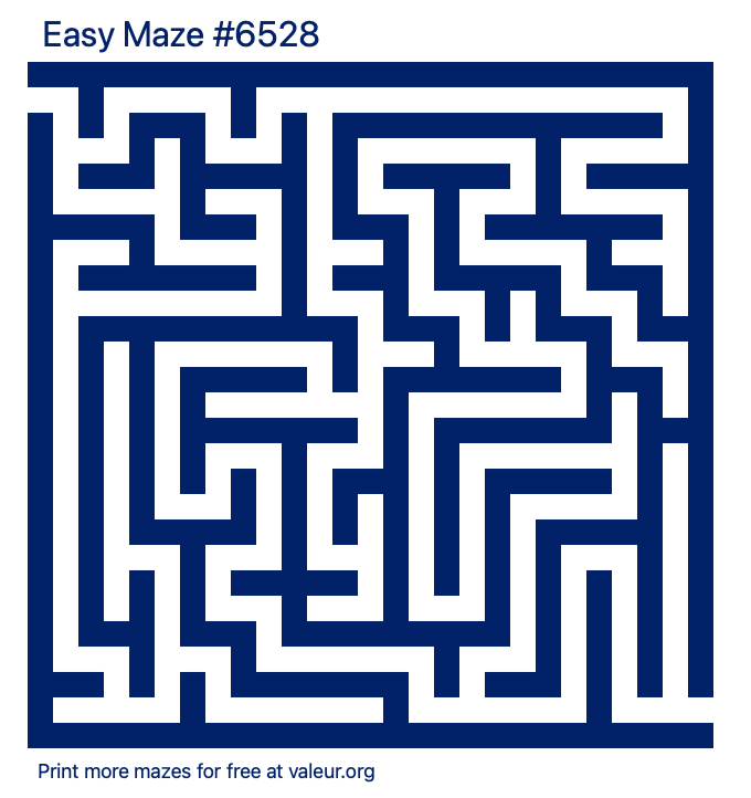 Free Printable Easy Maze number 6528