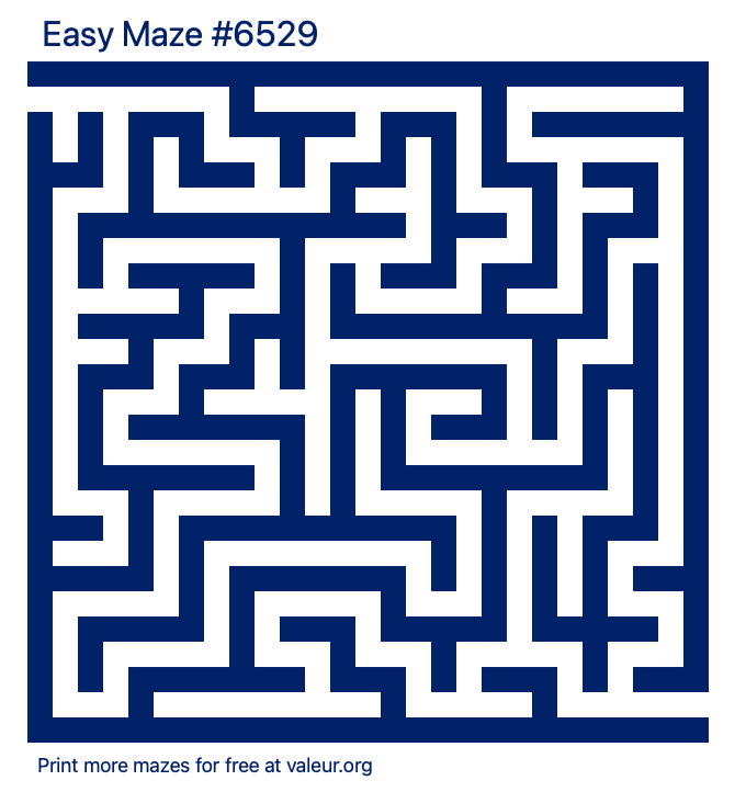 Free Printable Easy Maze number 6529