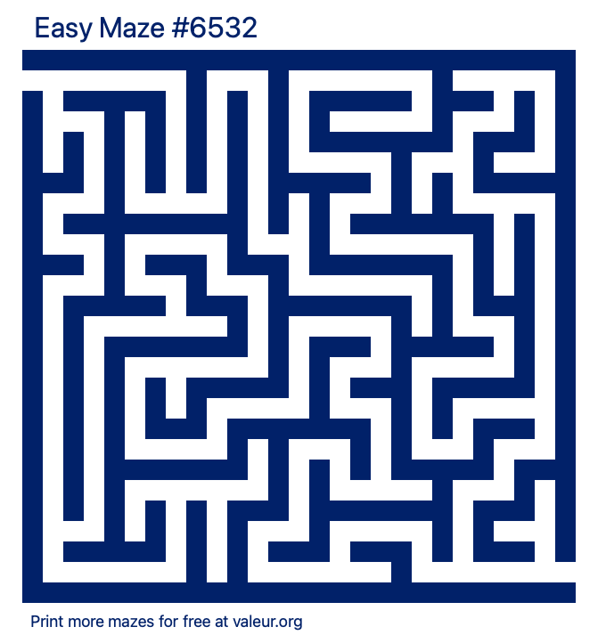 Free Printable Easy Maze number 6532