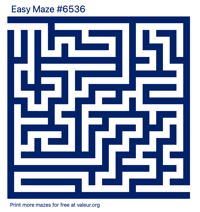 Free Printable Easy Maze number 6536