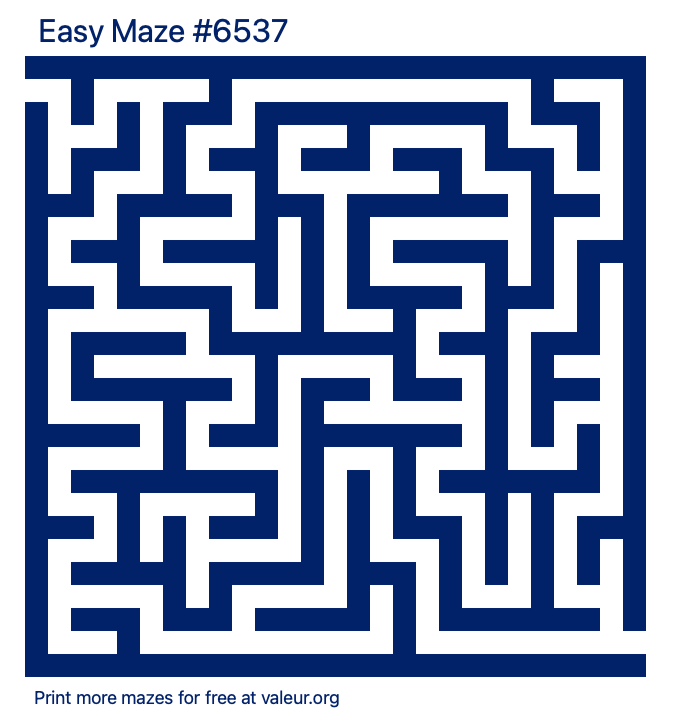 Free Printable Easy Maze number 6537