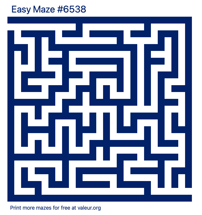 Free Printable Easy Maze number 6538