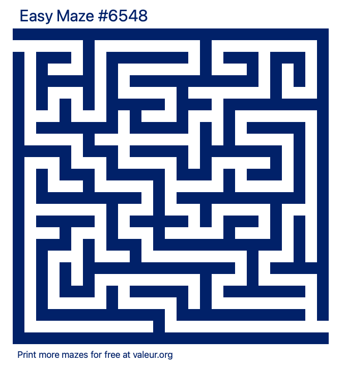 Free Printable Easy Maze number 6548