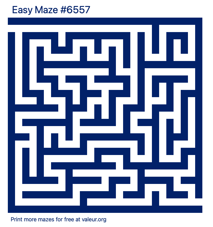 Free Printable Easy Maze number 6557