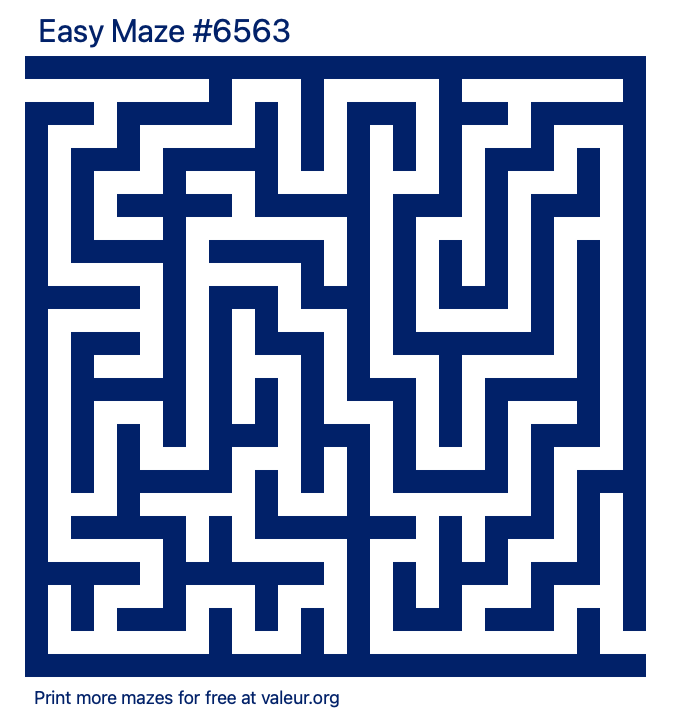 Free Printable Easy Maze number 6563