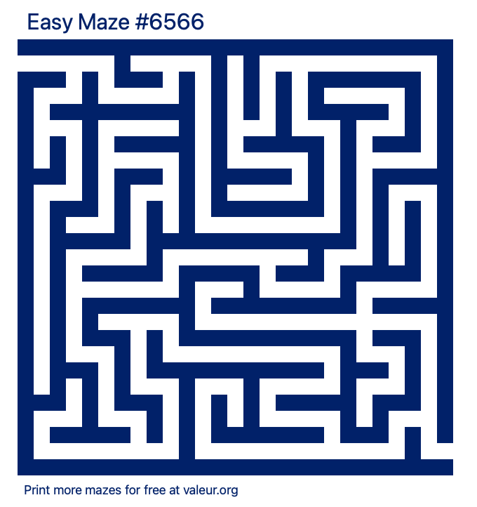 Free Printable Easy Maze number 6566