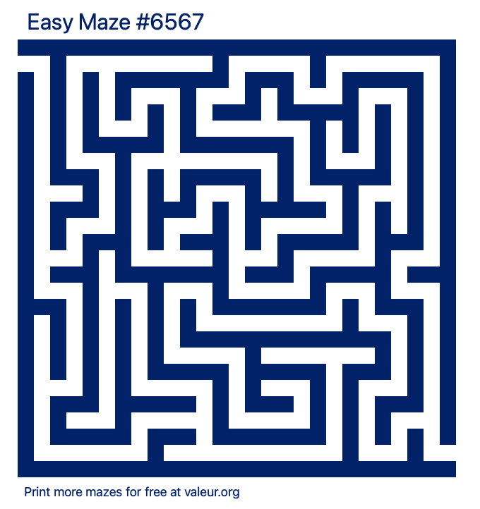 Free Printable Easy Maze number 6567