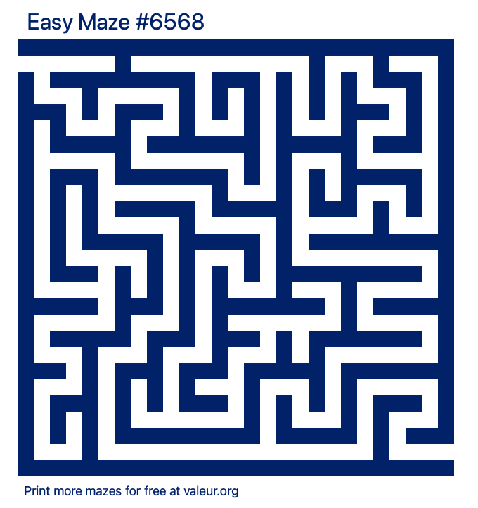 Free Printable Easy Maze number 6568