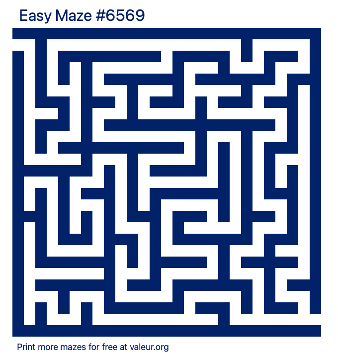 Free Printable Easy Maze number 6569