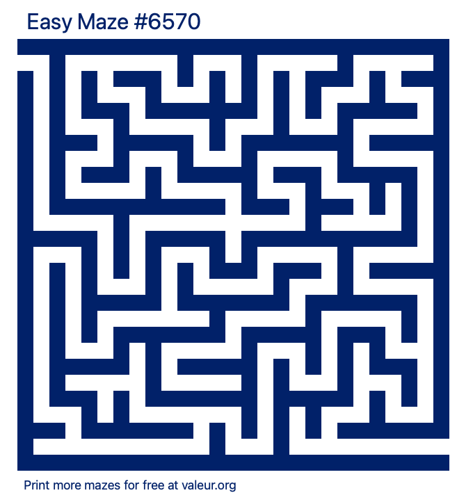 Free Printable Easy Maze number 6570