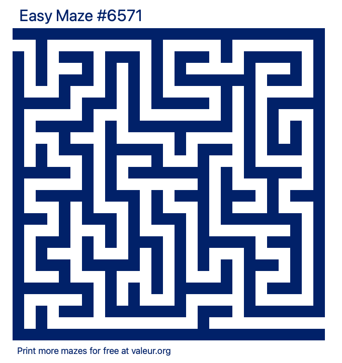 Free Printable Easy Maze number 6571