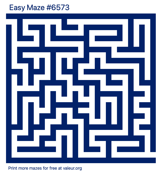 Free Printable Easy Maze number 6573