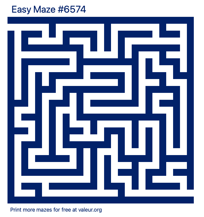 Free Printable Easy Maze number 6574