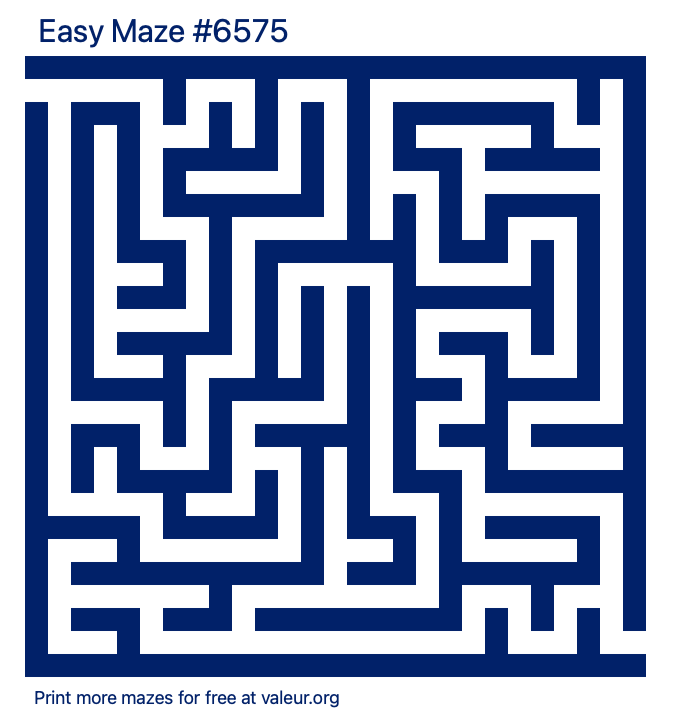 Free Printable Easy Maze number 6575