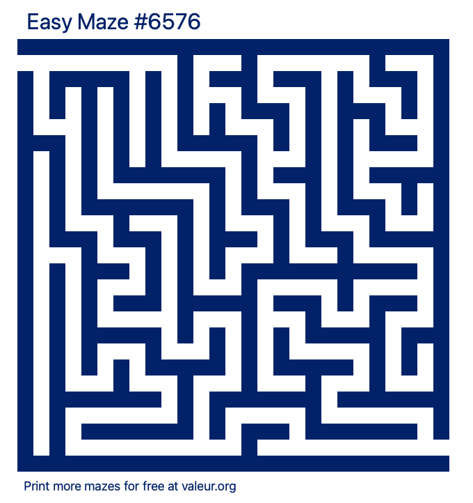 Free Printable Easy Maze number 6576