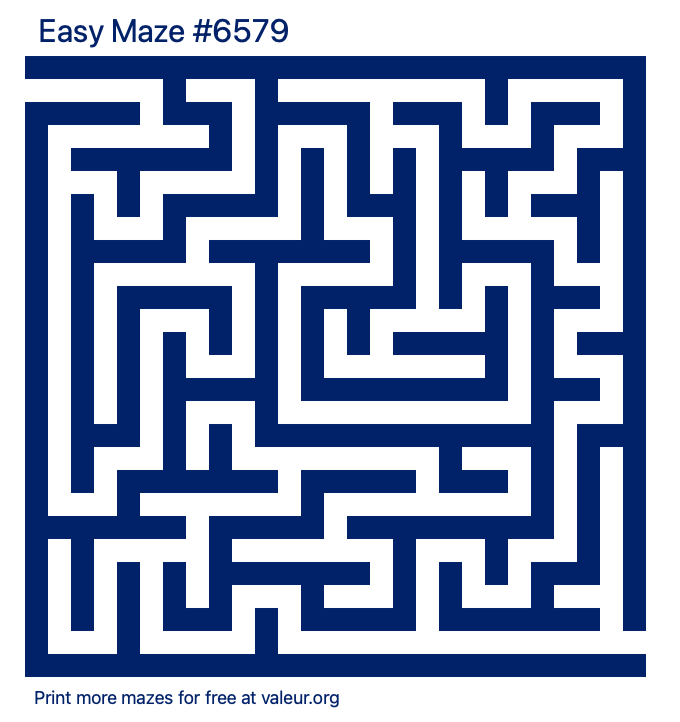 Free Printable Easy Maze number 6579