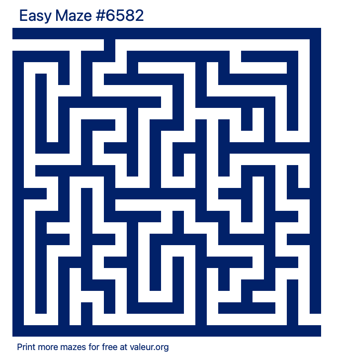 Free Printable Easy Maze number 6582