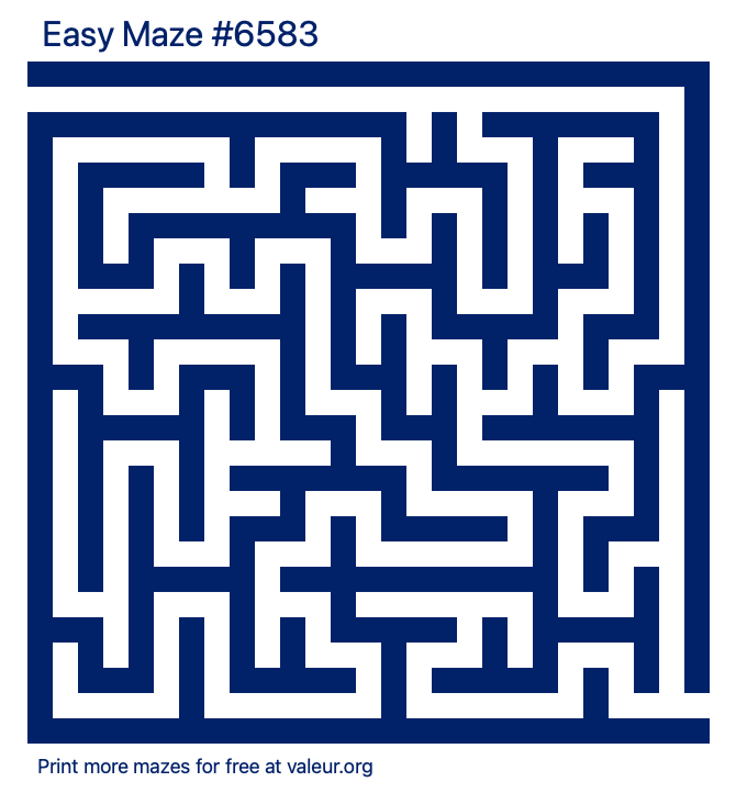 Free Printable Easy Maze number 6583