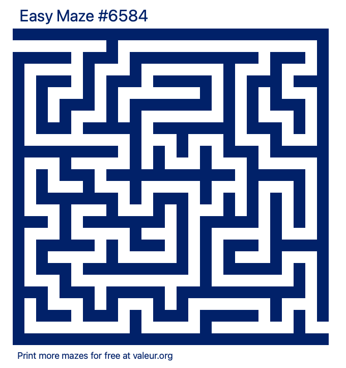 Free Printable Easy Maze number 6584