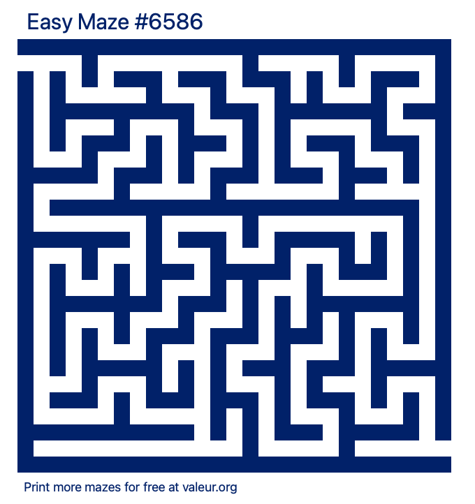 Free Printable Easy Maze number 6586