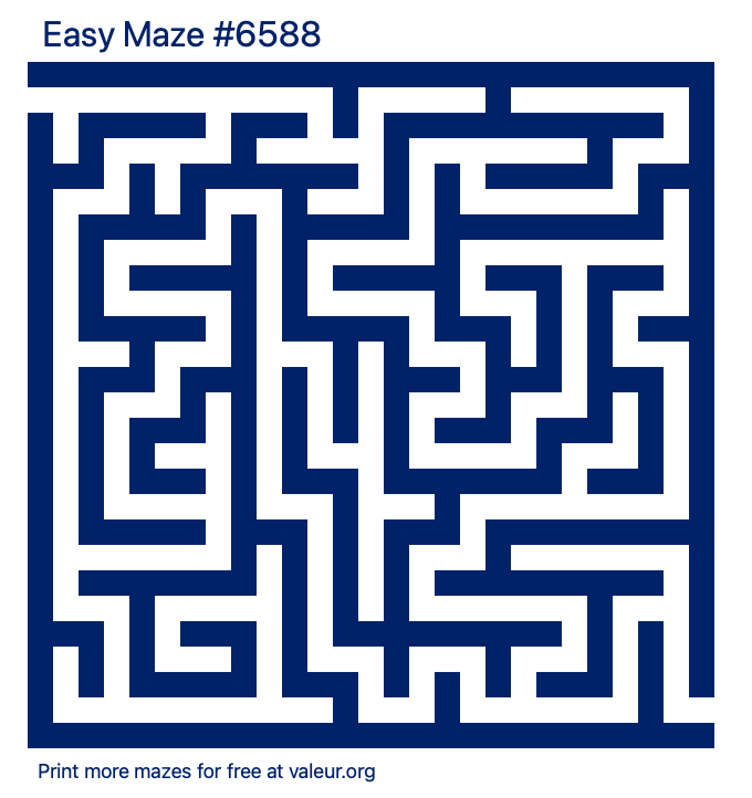 Free Printable Easy Maze number 6588