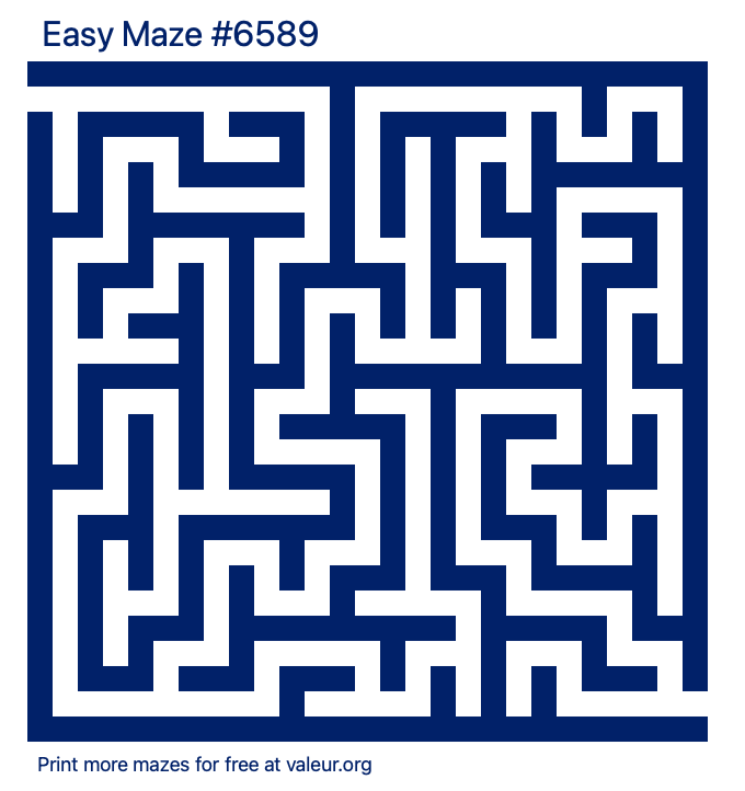 Free Printable Easy Maze number 6589