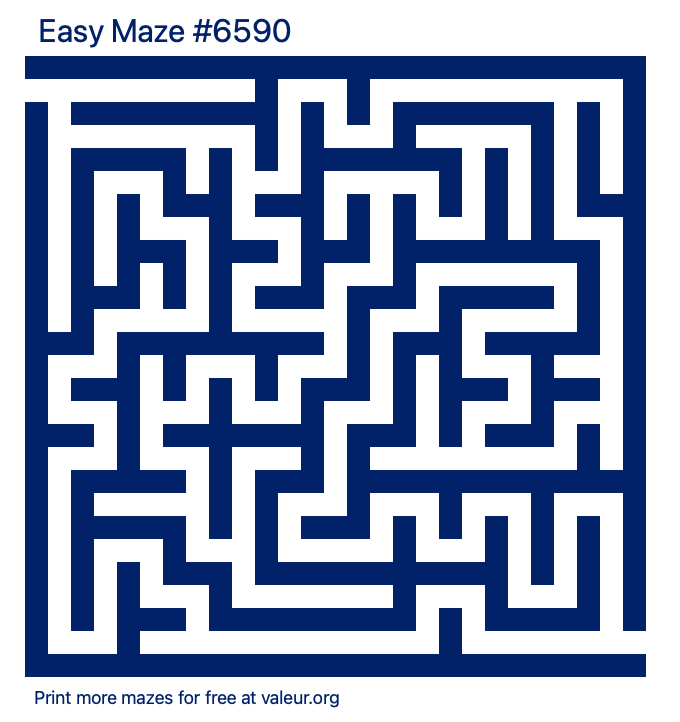 Free Printable Easy Maze number 6590