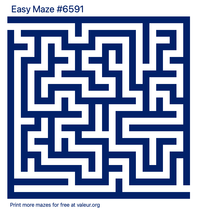 Free Printable Easy Maze number 6591