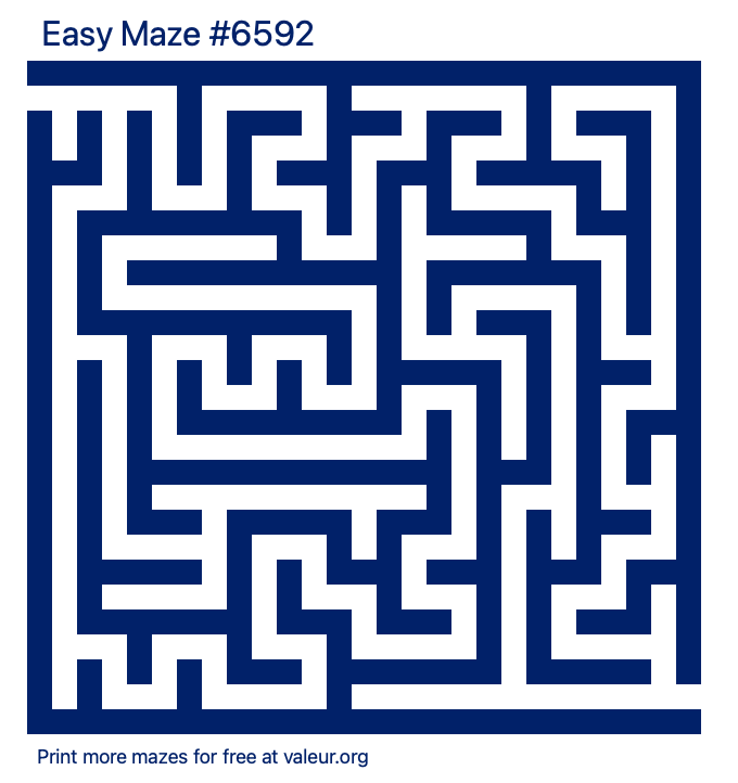 Free Printable Easy Maze number 6592