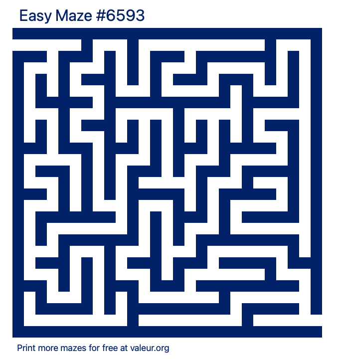 Free Printable Easy Maze number 6593