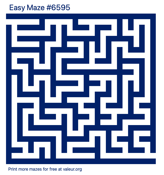 Free Printable Easy Maze number 6595