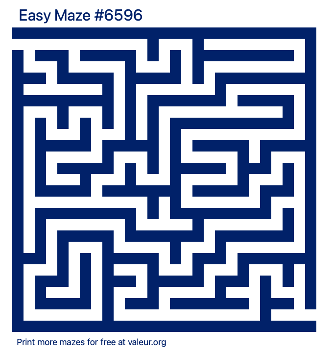 Free Printable Easy Maze number 6596