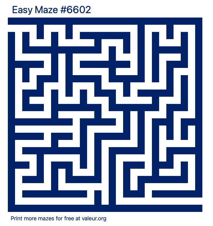 Free Printable Easy Maze number 6602