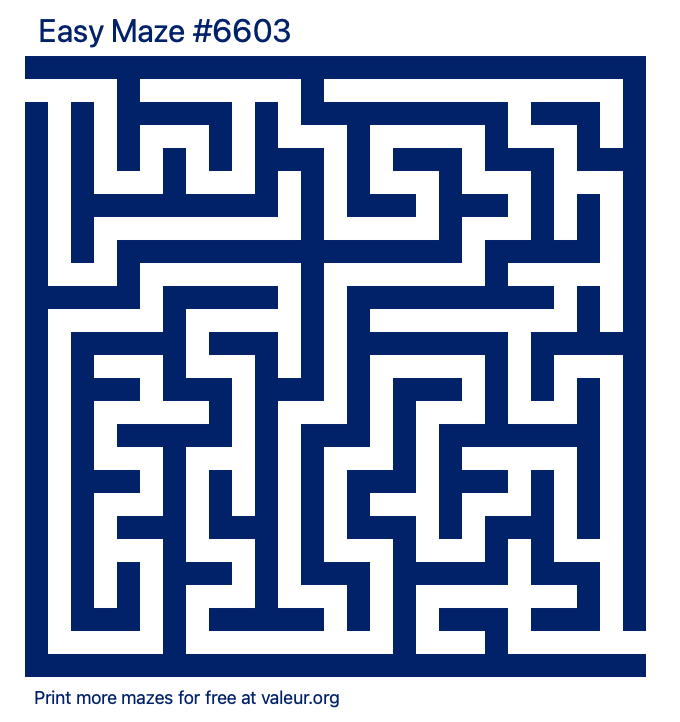 Free Printable Easy Maze number 6603