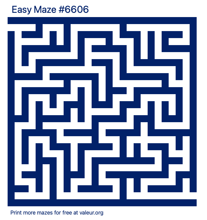 Free Printable Easy Maze number 6606