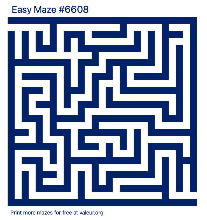 Free Printable Easy Maze number 6608