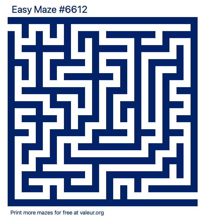 Free Printable Easy Maze number 6612