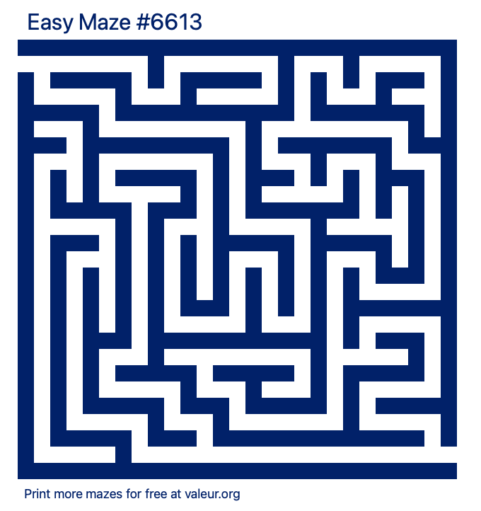 Free Printable Easy Maze number 6613