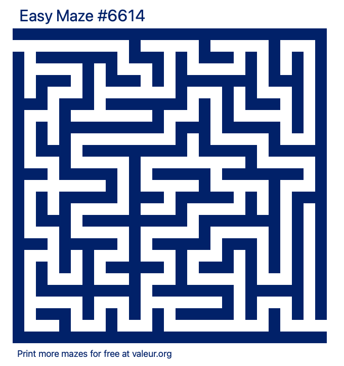 Free Printable Easy Maze number 6614