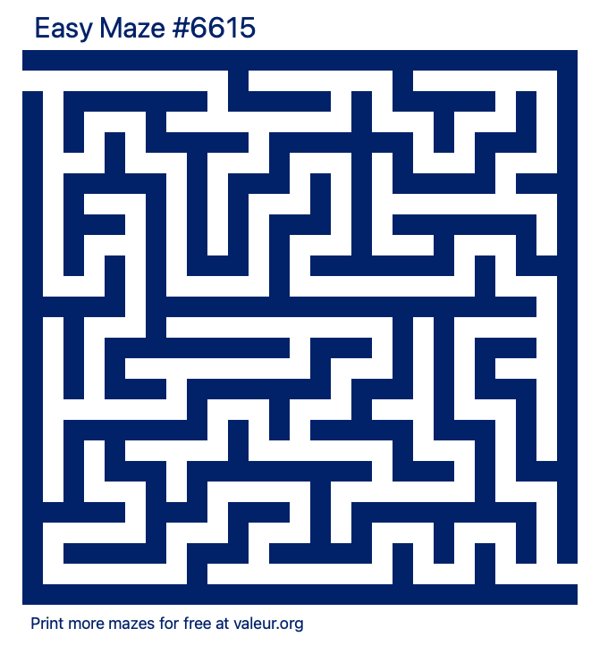 Free Printable Easy Maze number 6615