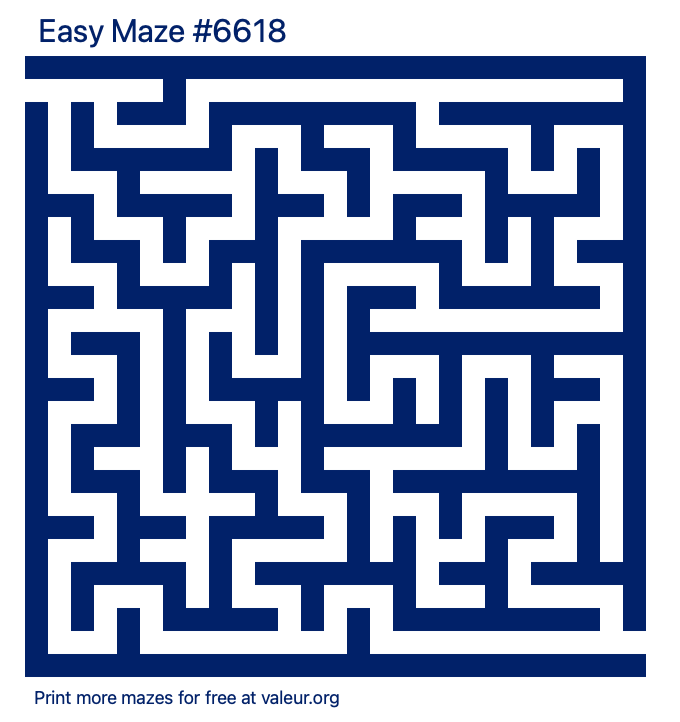 Free Printable Easy Maze number 6618