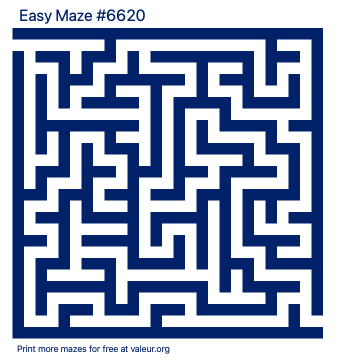 Free Printable Easy Maze number 6620