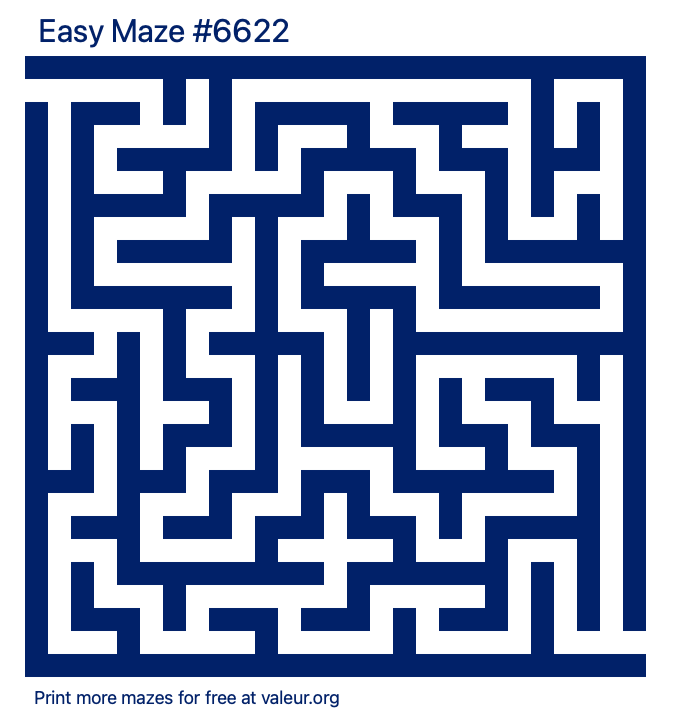 Free Printable Easy Maze number 6622